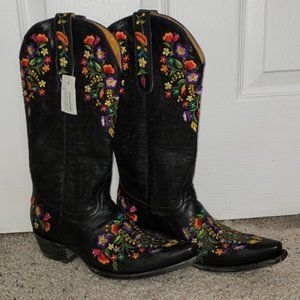 Brand New Old Gingo Sora Black Boots, Size 8